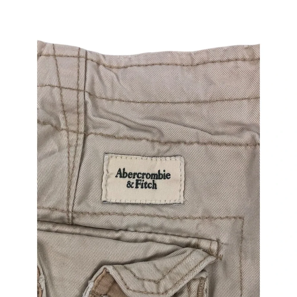 Abercrombie & Fitch Mens 32 Cargo Shorts Drawstring Twill Heavy Duty Distressed